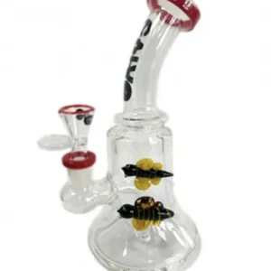 BONG BEE RIG LITE RED 19CM CALVO GLASS