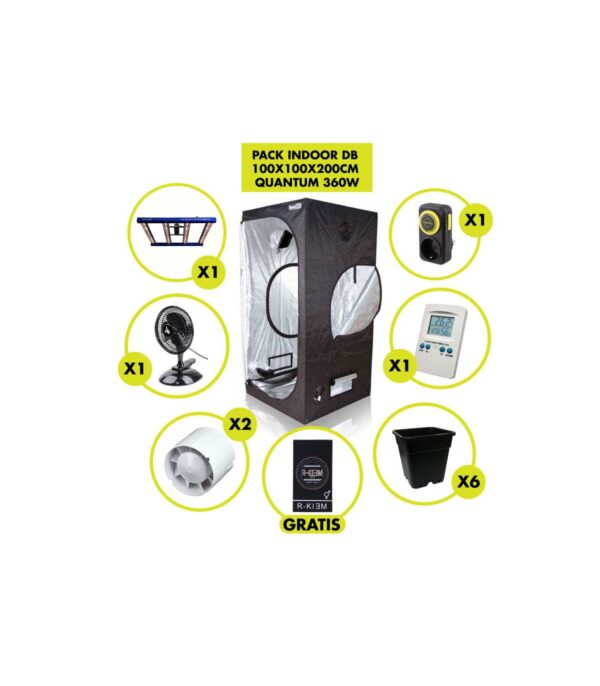 KIT INDOOR DB 100X100X200CM QUANTUM 360W